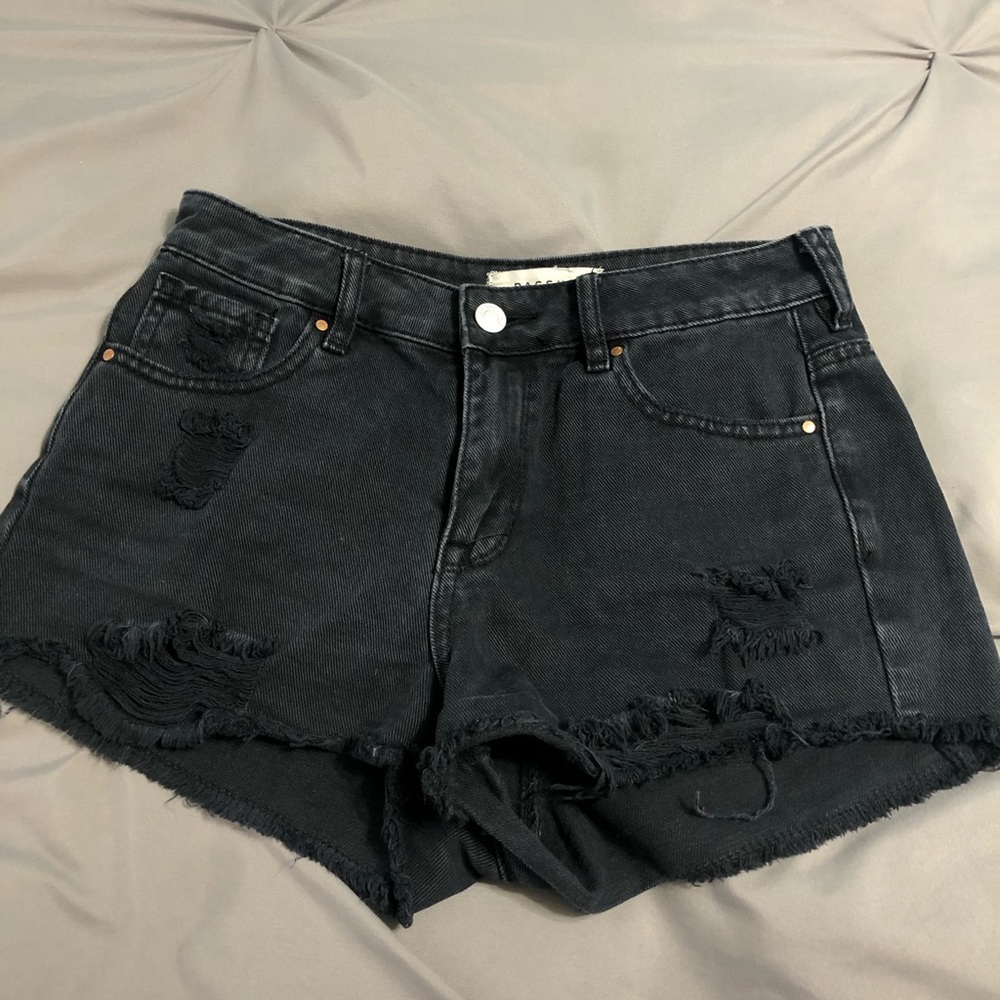 Black Jean Shorts